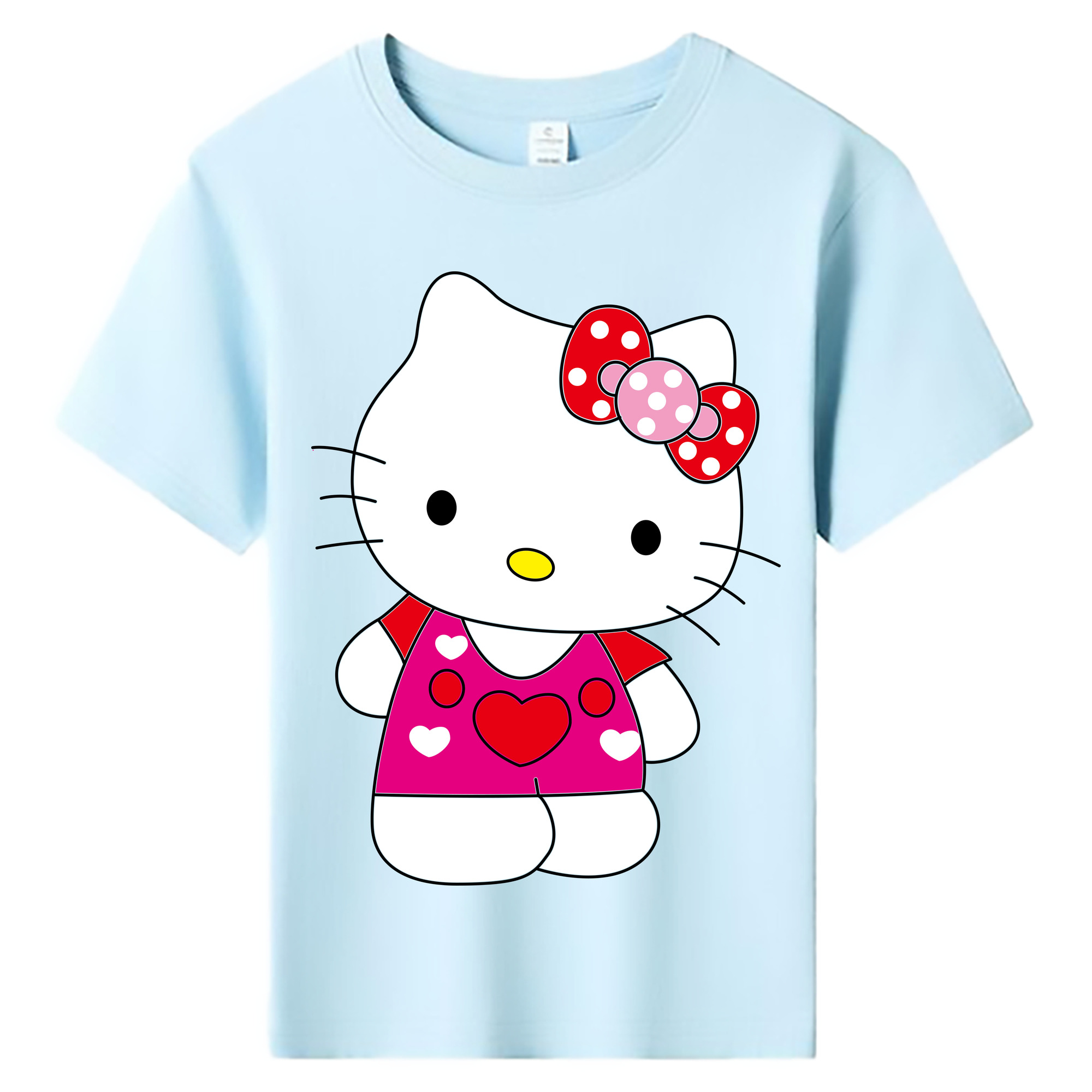 （画像用） Hello Kitty ハローキティ 綿100％キッズTシャツ（フロントプリント）